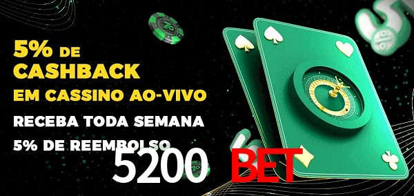 Promoções do cassino ao Vivo 5200 Bet